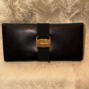 Ferragamo Black and Gold Accent